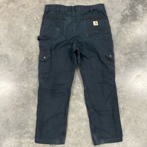 Carhartt Men's Black Work Pants 34X30 Measurements